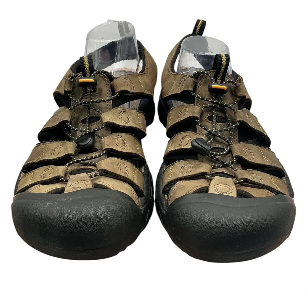 KEEN Newport Leather‎ Hiking Sandals Mens 11.5 Brown Waterproof Fisherman Shoes